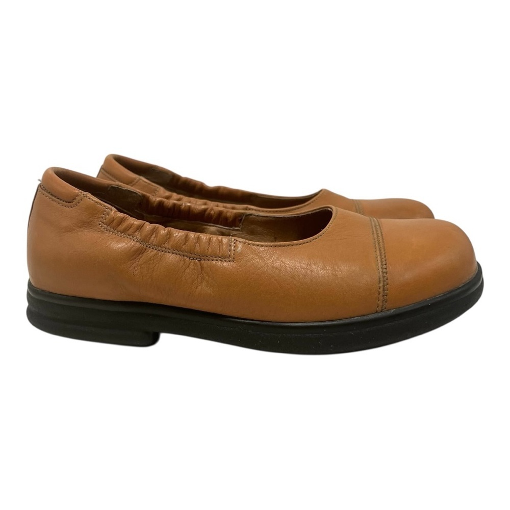 Birkenstock Footprints Brown Tan Leather Slip On Comfort Shoes Women’s 36.5 - Picture 6 of 14